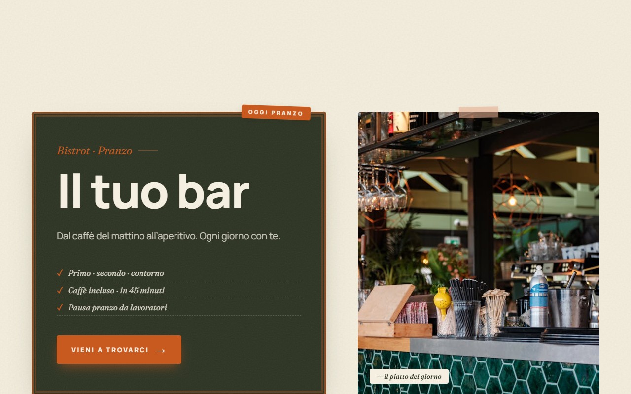 Anteprima Bistrot · Pranzo